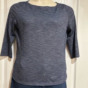 Talbots Heathered Gray Long Sleeve Tee